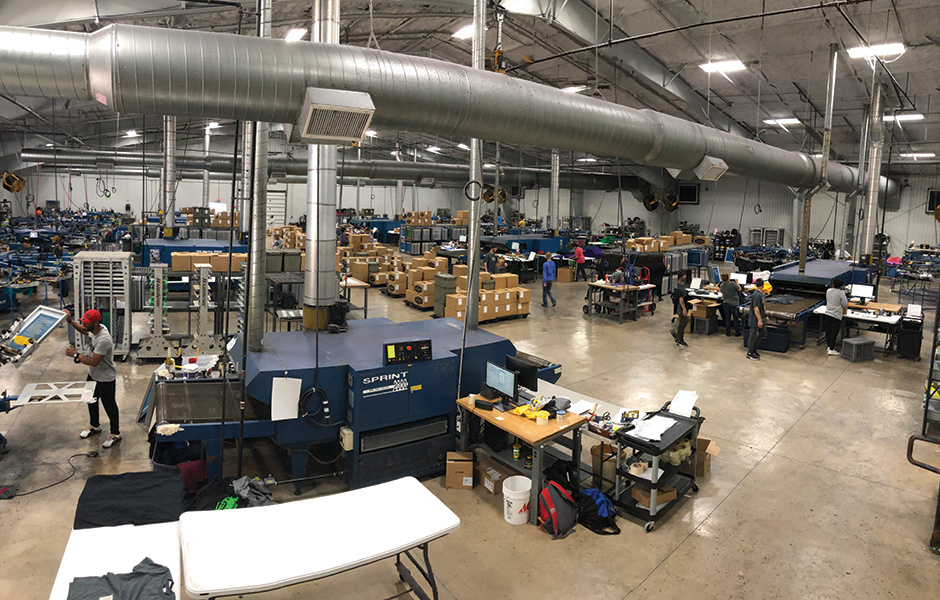 Gandy Ink production floor with presses and workers